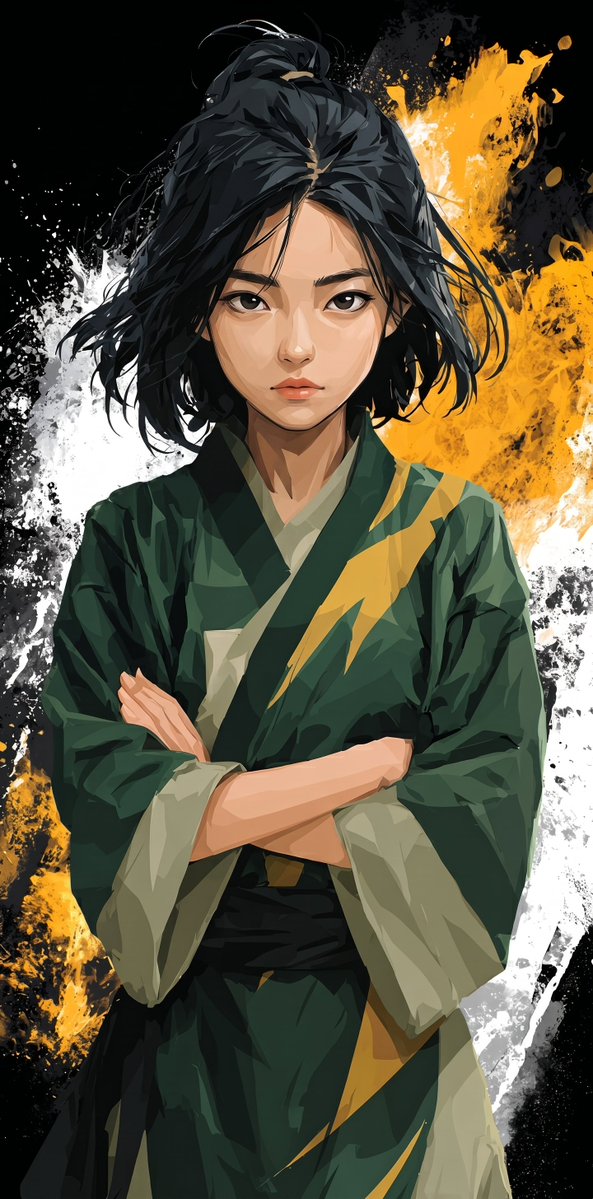 Profile / Avatar - Anime Martial Arts Girl Illustration — output 1