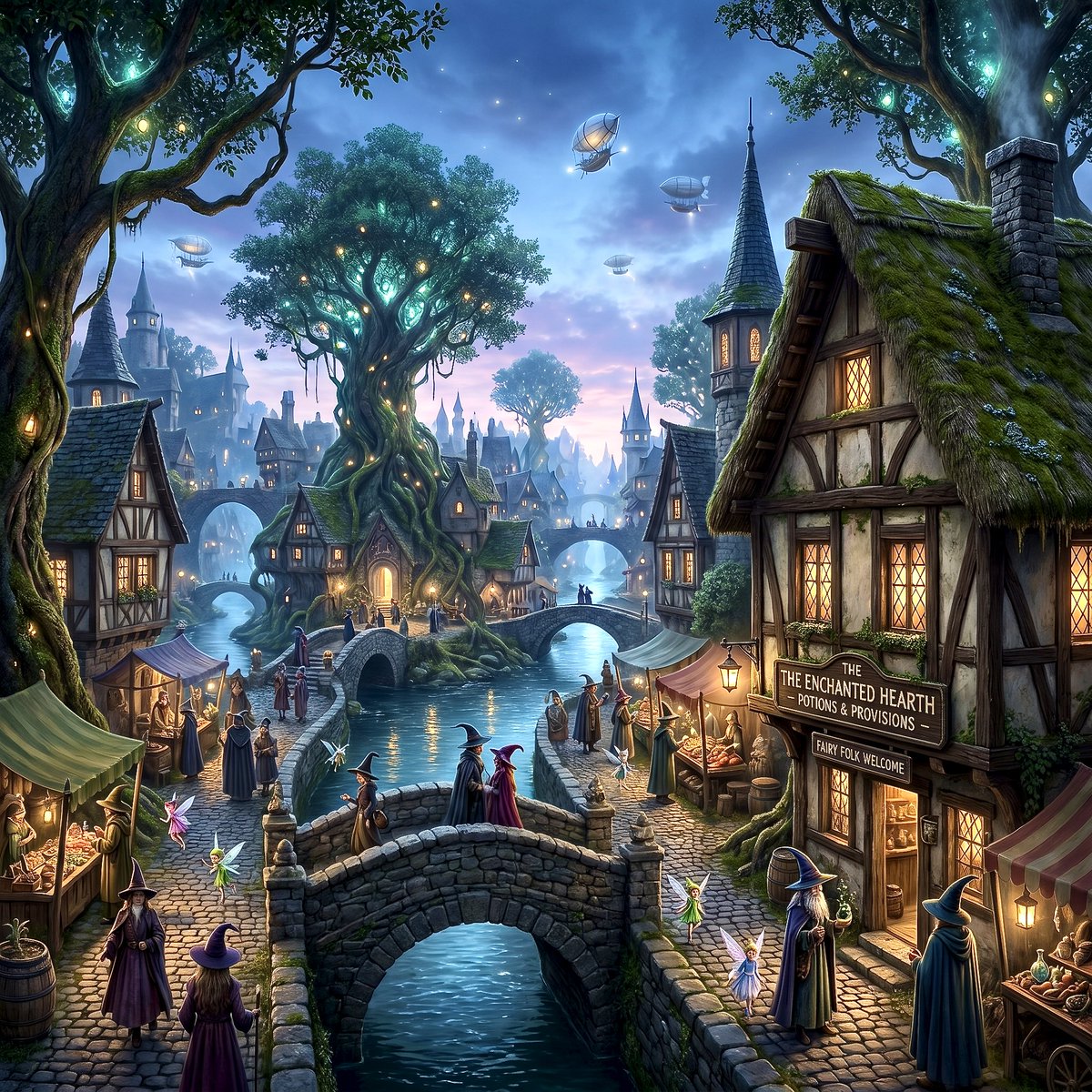 Comic / Storyboard - Magical fantasy world illustration — output 1
