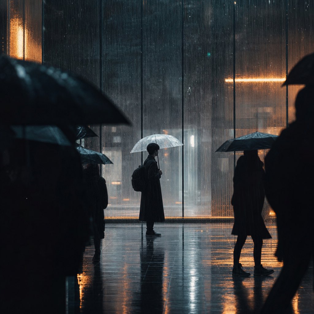Social Media Post - Cinematic Rainy City Street Photography — output 1