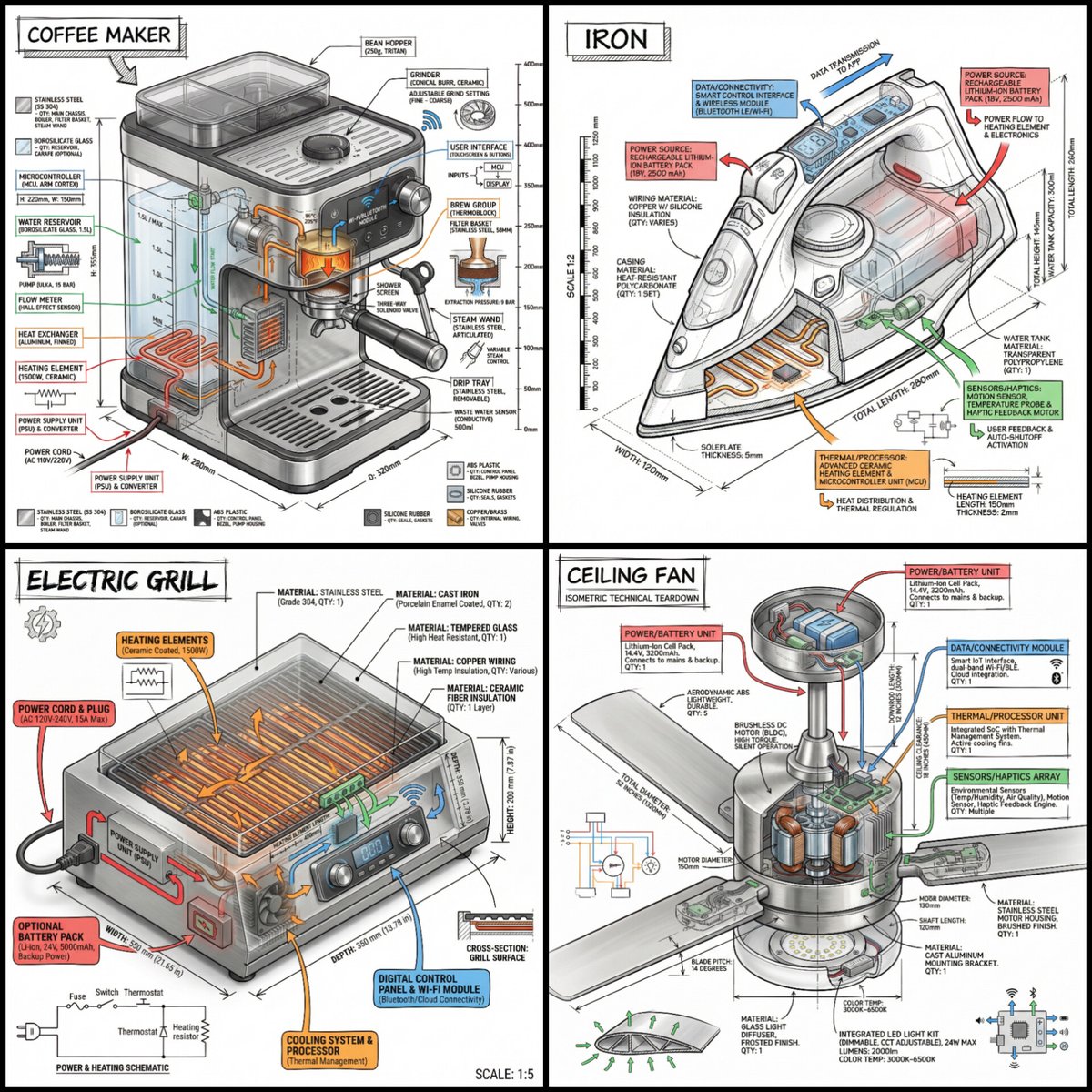 Infographic / Edu Visual - Technical Infographic of an Object with Isometric 3D View — output 1