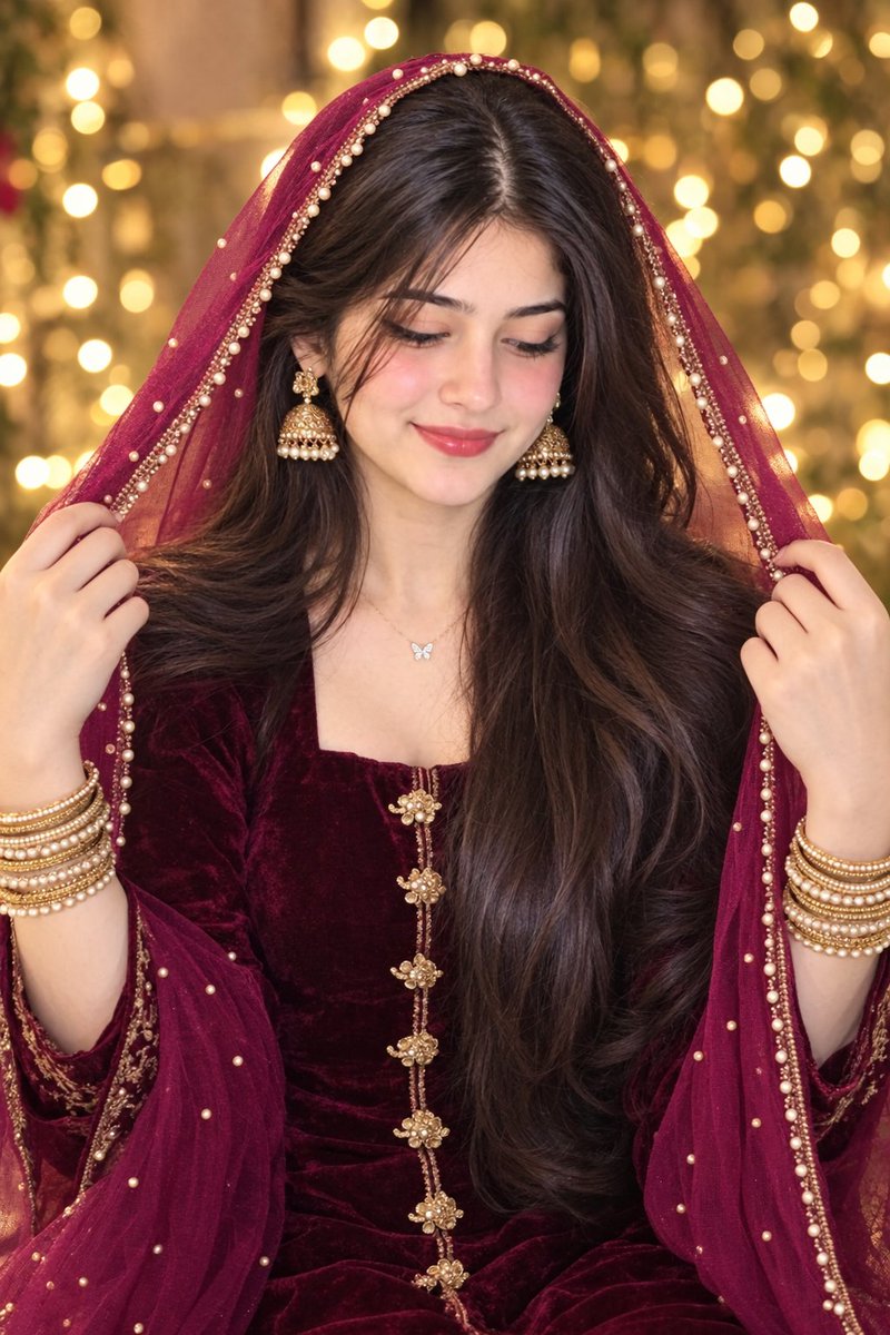 Profile / Avatar - South Asian Woman with Dupatta Portrait — output 1