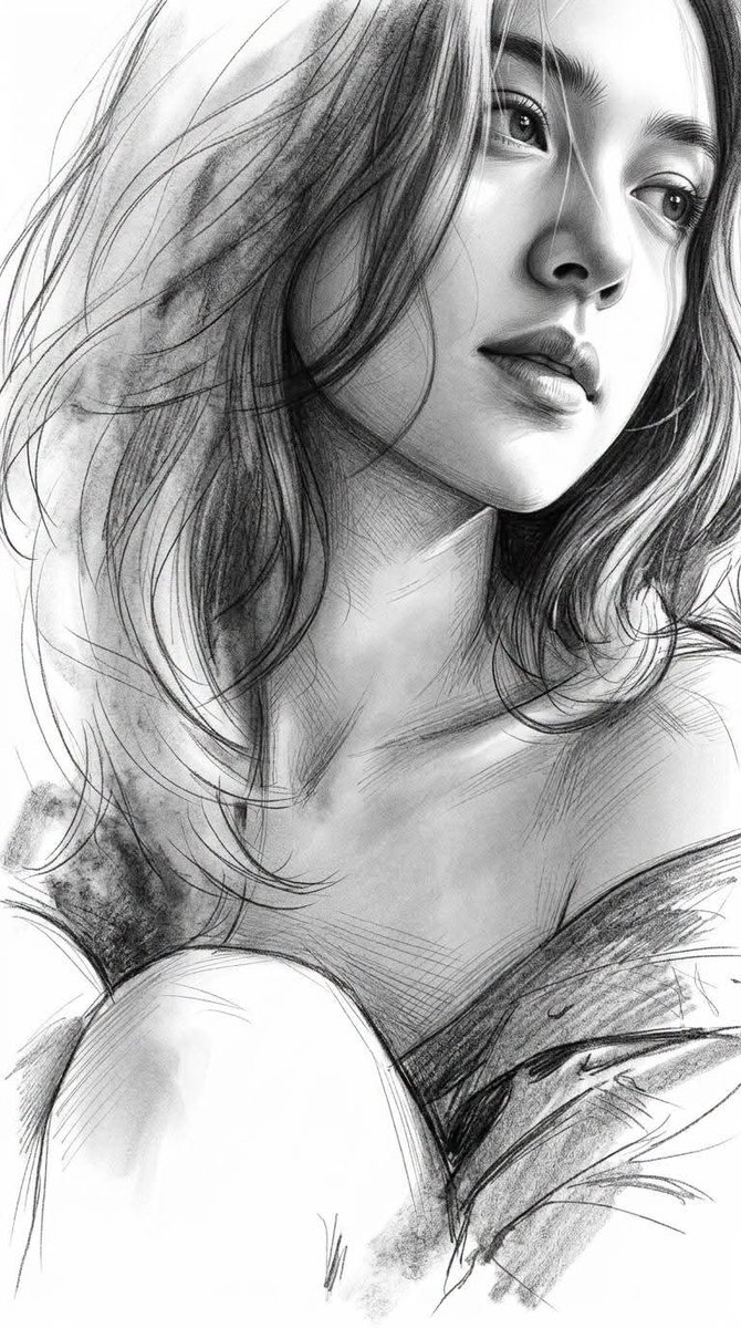 Profile / Avatar - Monochrome Graphite Fine-Art Sketch — output 1