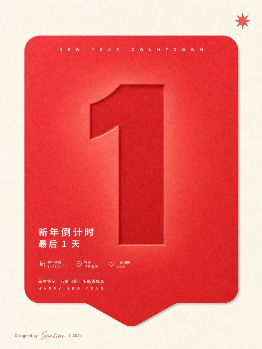Product Marketing - Red New Year Countdown Poster — output 1