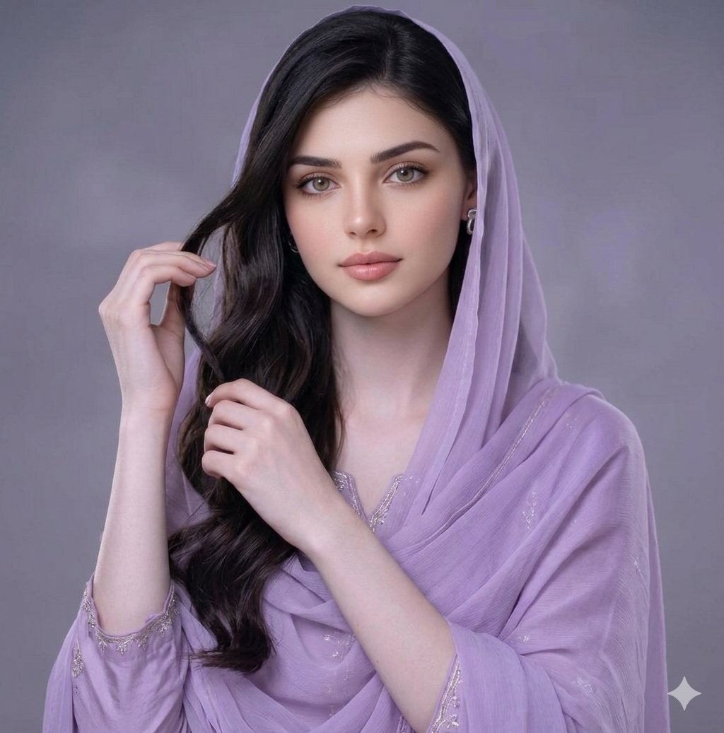 Product Marketing - Lavender Salwar Kameez Editorial Portrait — output 1