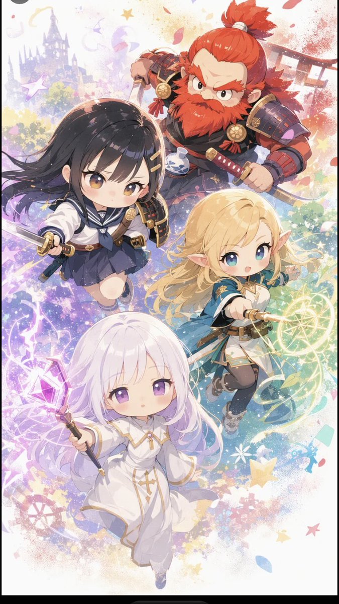 Game Asset - Chibi Fantasy RPG Party — output 1