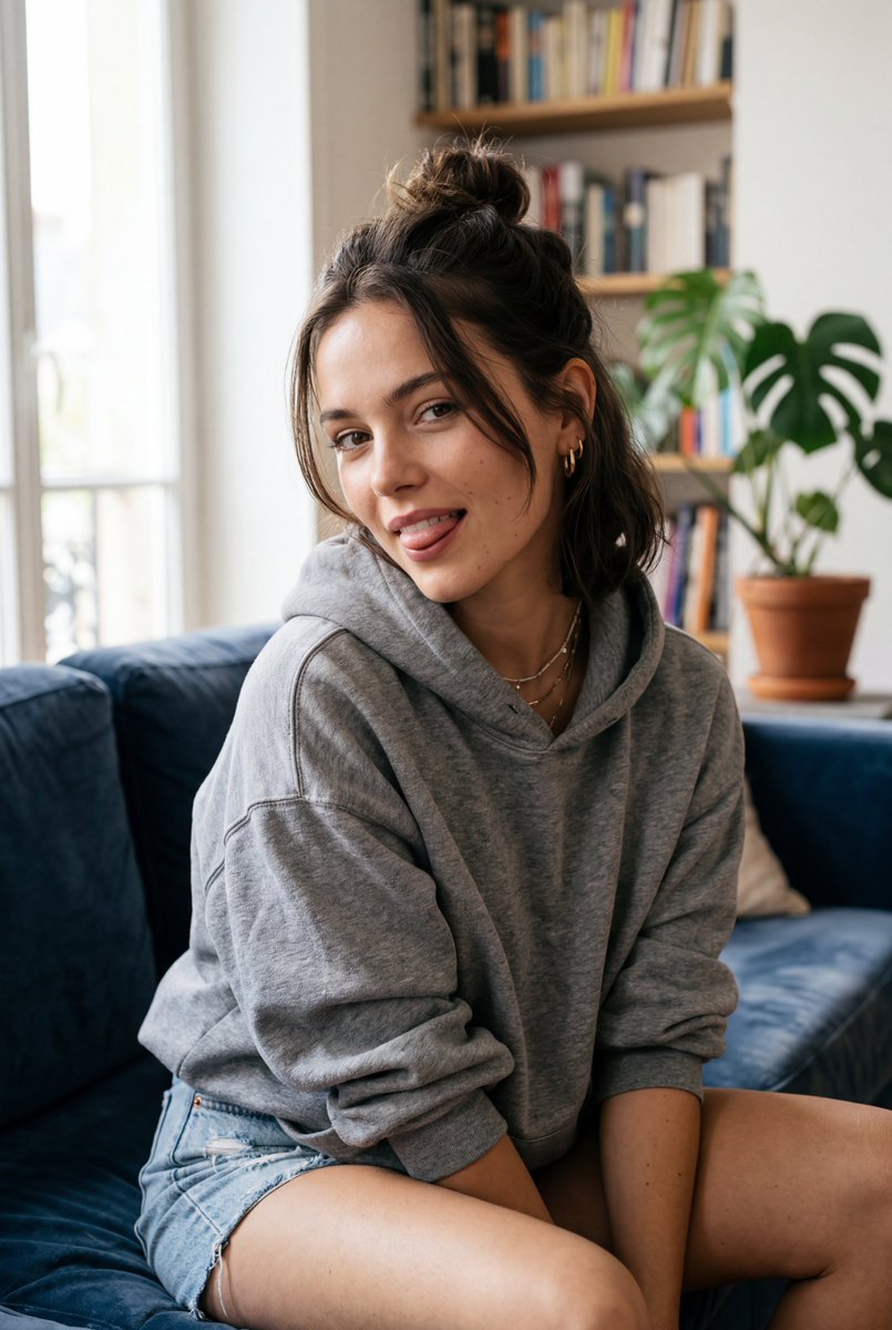 Profile / Avatar - Playful Tongue Out Lifestyle Portrait — output 1