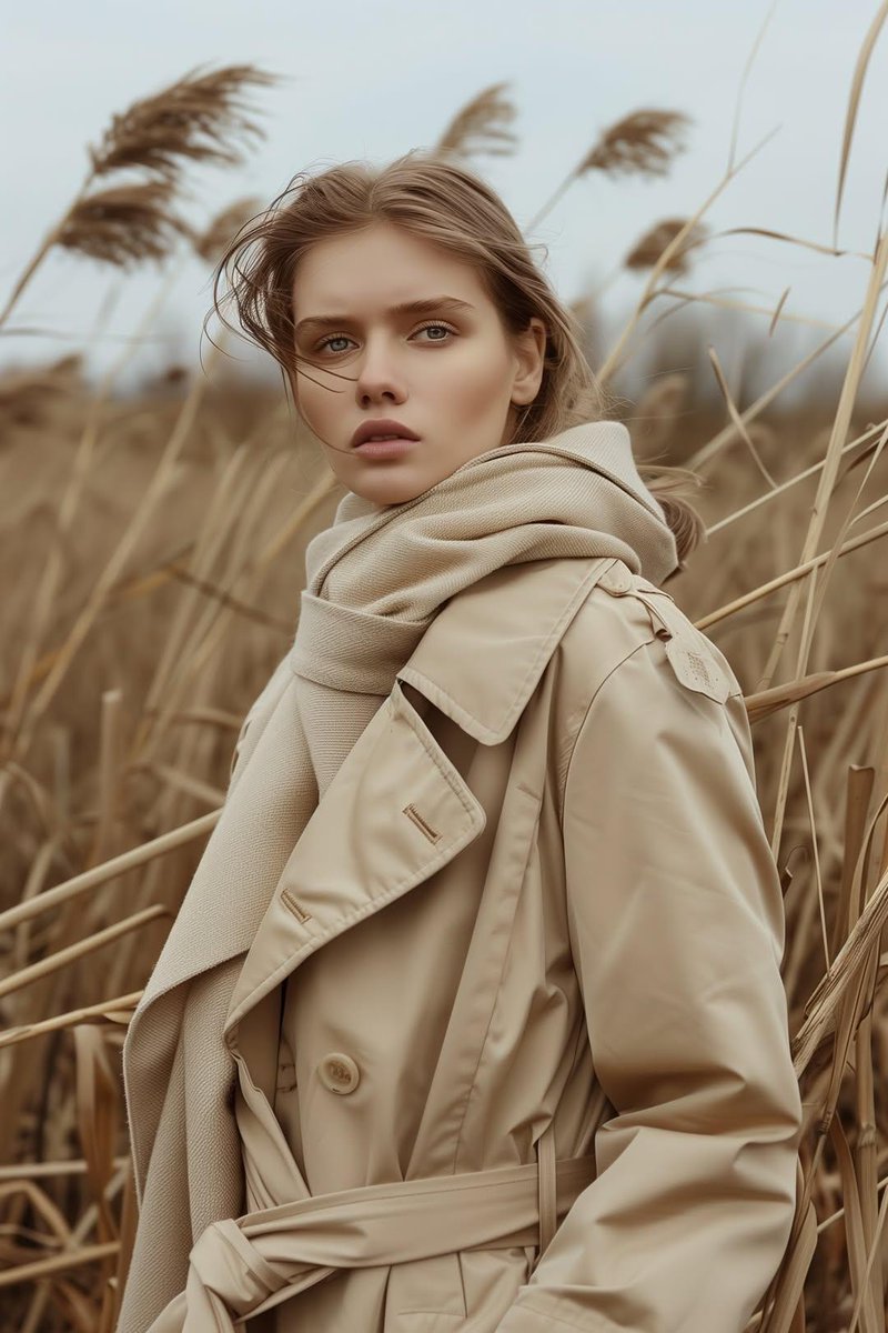 Cinematic Trench Coat Fashion Portrait Prompt — output 1