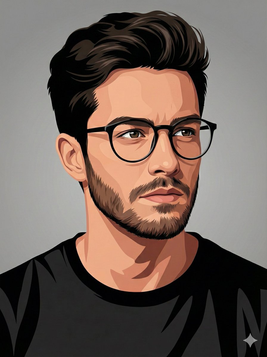 Vector-Style Character Illustration Portrait — output 1