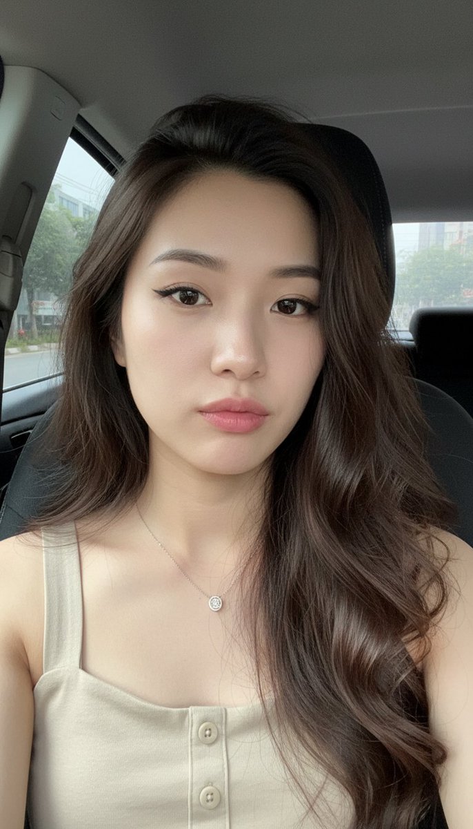 Profile / Avatar - Realistic Car Interior Selfie — output 1