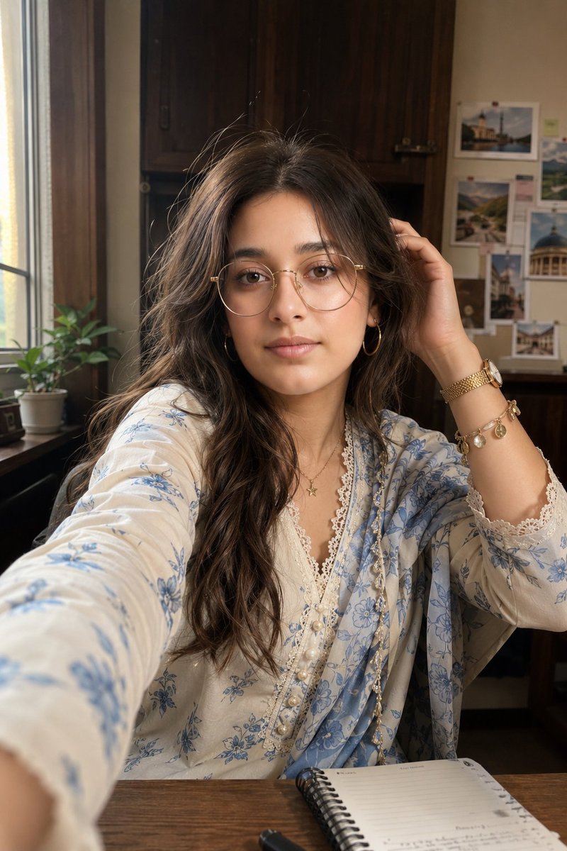 Profile / Avatar - South Asian Woman Indoor Selfie — output 1
