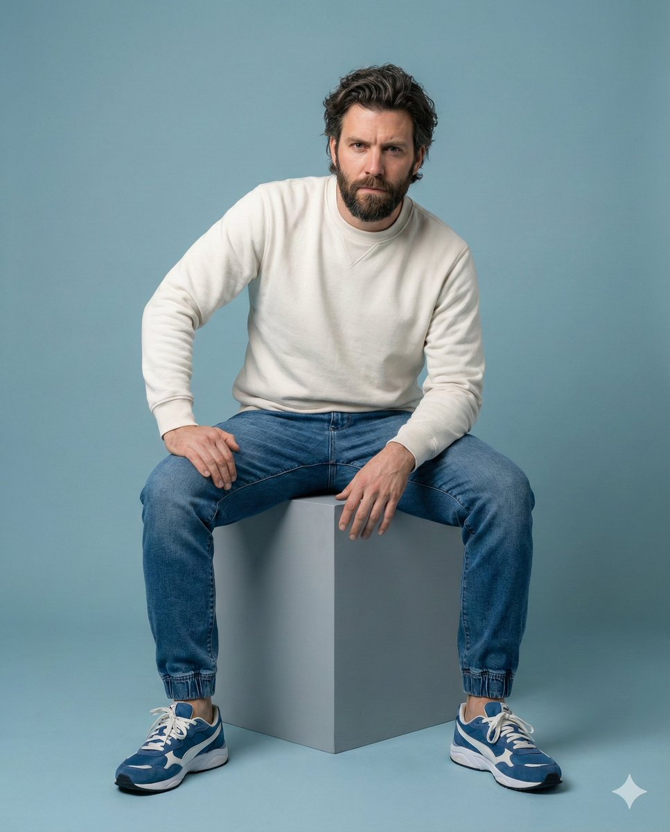 Product Marketing - Minimalist Studio Portrait of a Man — output 1