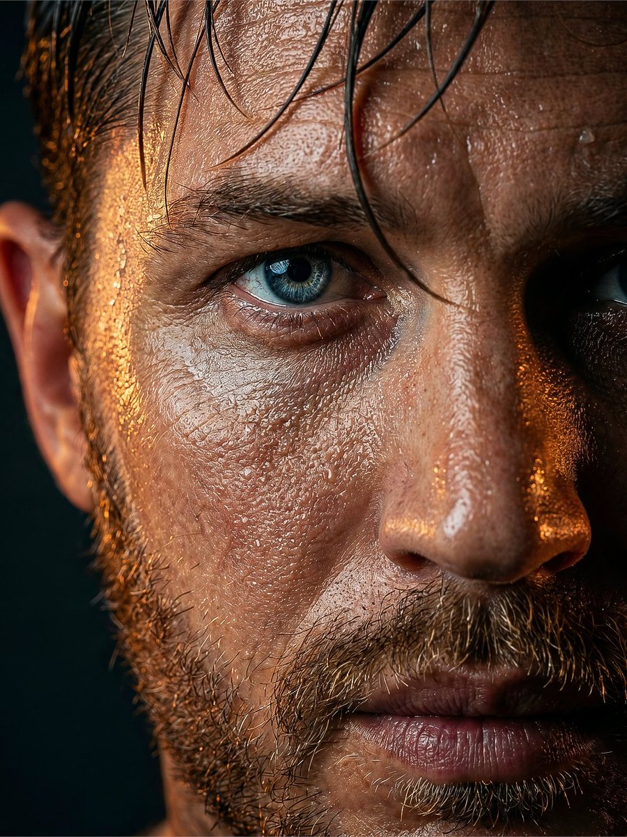 Profile / Avatar - Rugged Man Wet Skin Portrait — output 1