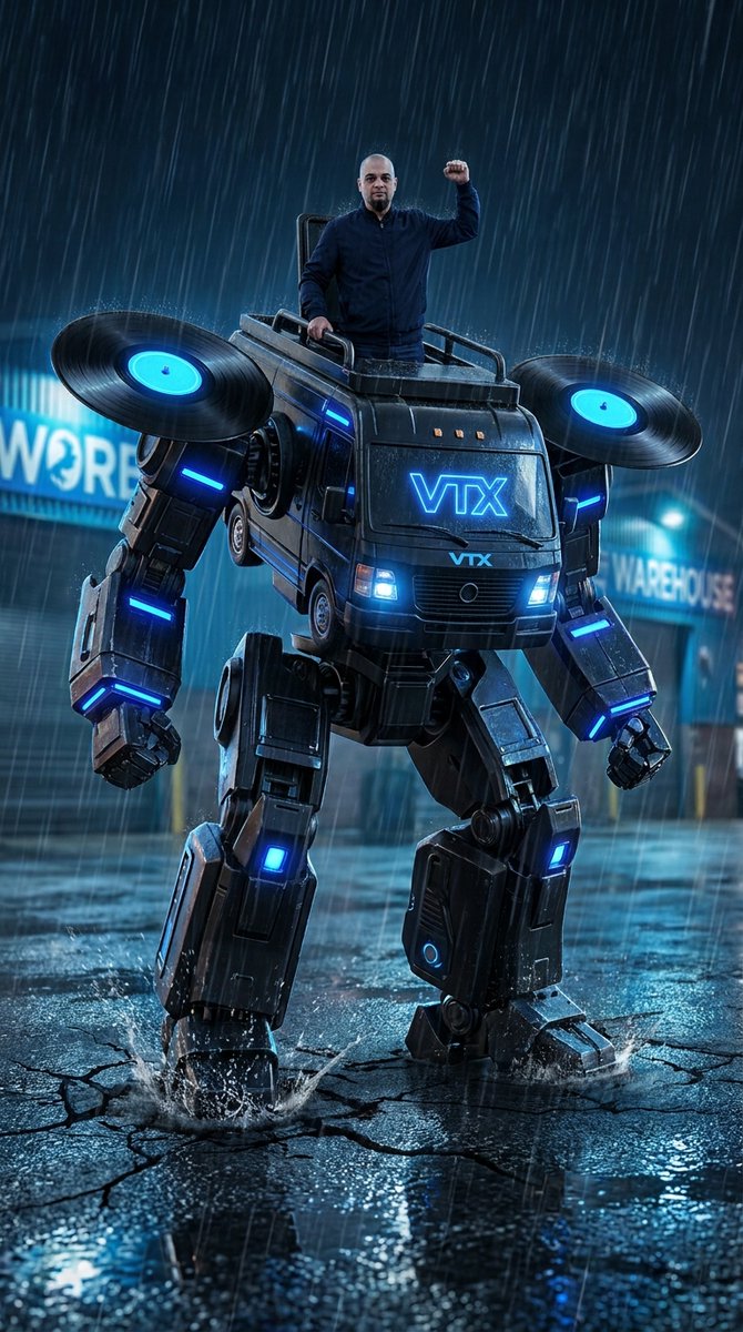 Game Asset - Humanoid Mecha Robot at Night — output 1