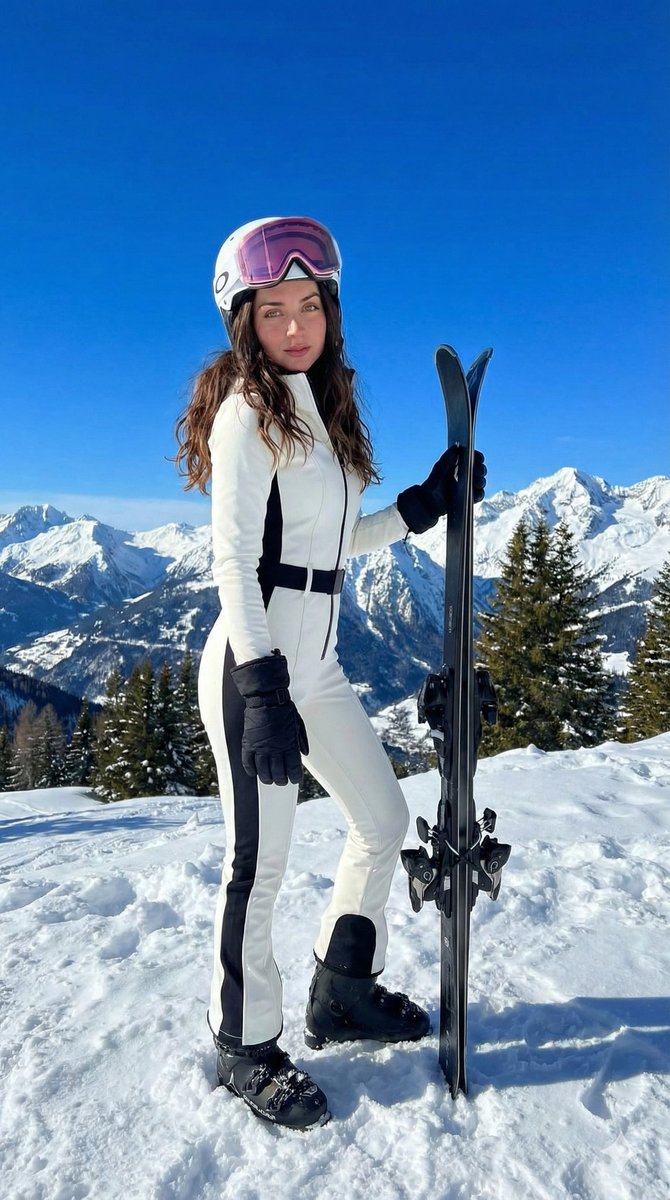 Cinematic Night Skiing Fashion Editorial — output 1