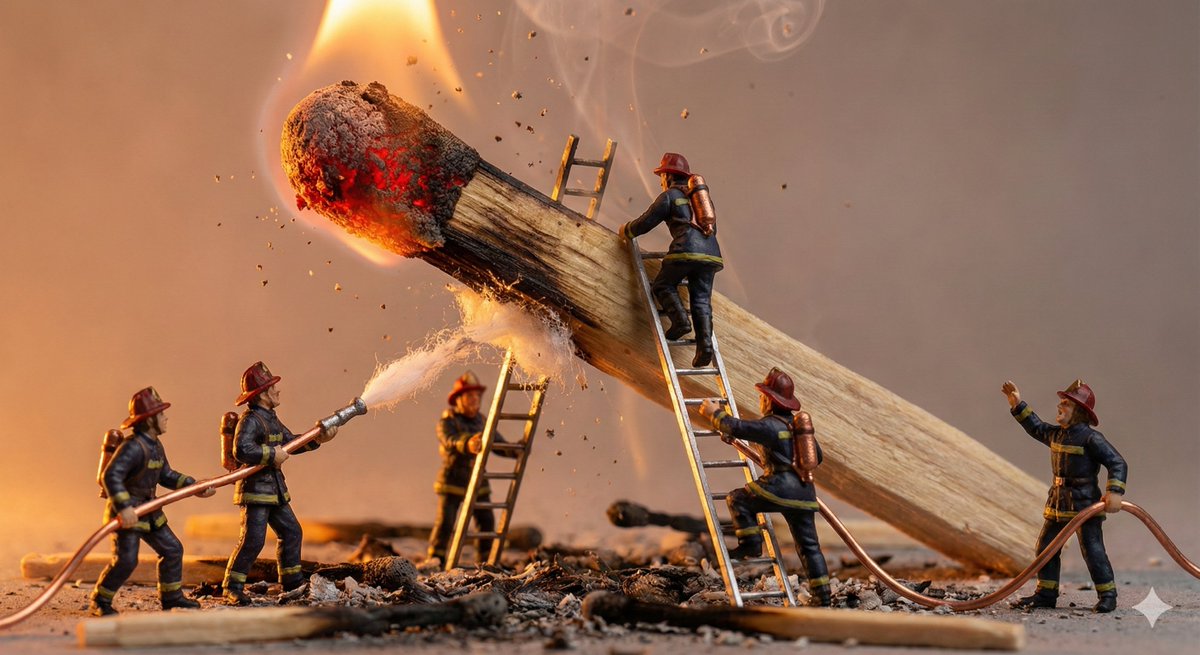 YouTube Thumbnail - Tiny People, Giant Problem Diorama Prompt — output 1