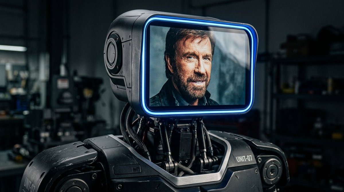 Game Asset - Sleek LCD-Face Robot Prompt — output 1
