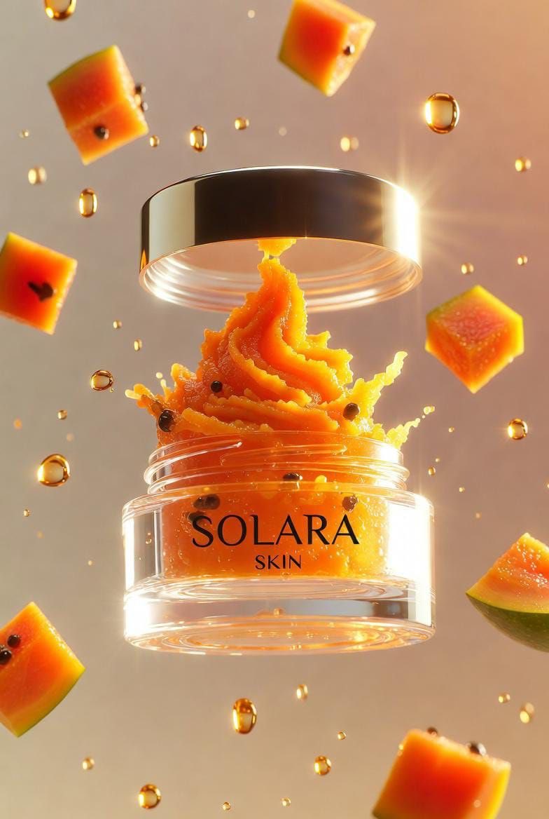 E-commerce Main Image - Hyperrealistic Luxury Product Photography of Papaya Scrub — output 1