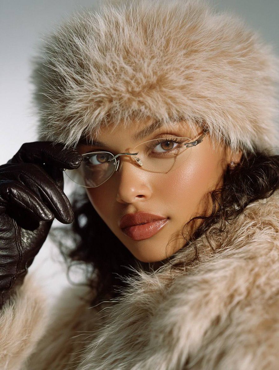 Product Marketing - Nineties Fashion Fur Hat Portrait — output 1