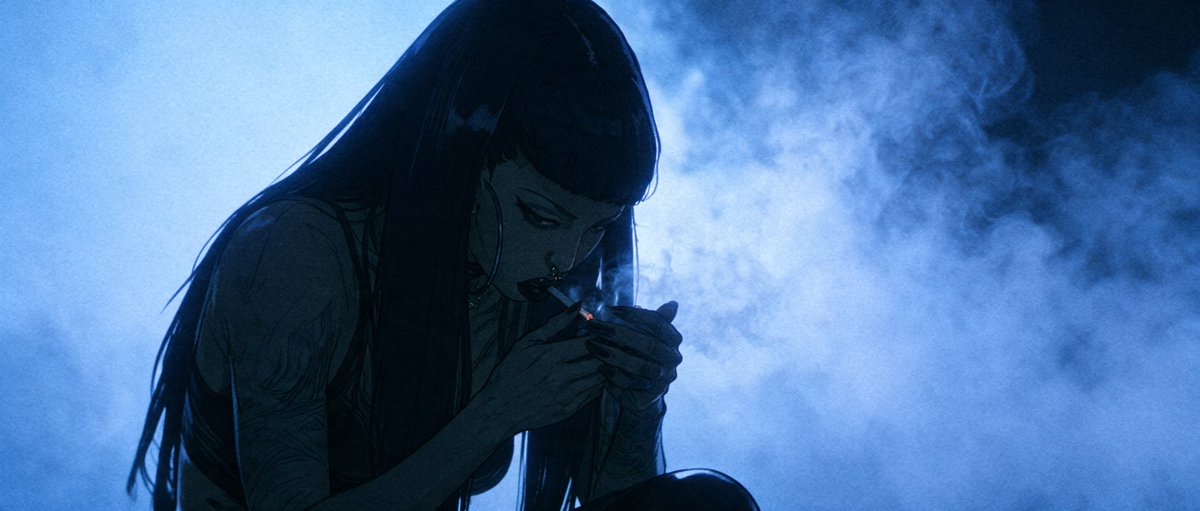 Comic / Storyboard - Blue Smoke Anime Cigarette Scene — output 1