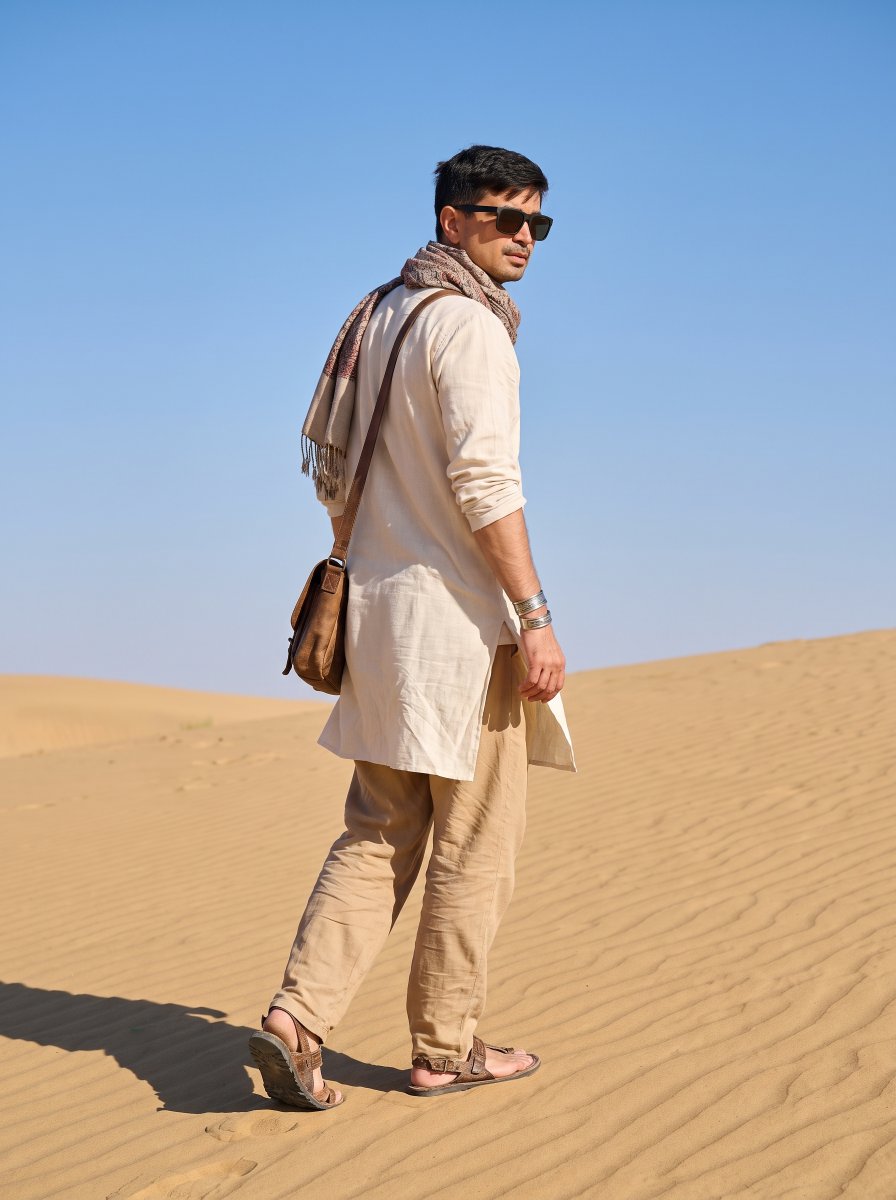 Profile / Avatar - Sahara Desert Cinematic Portrait Prompt — output 1