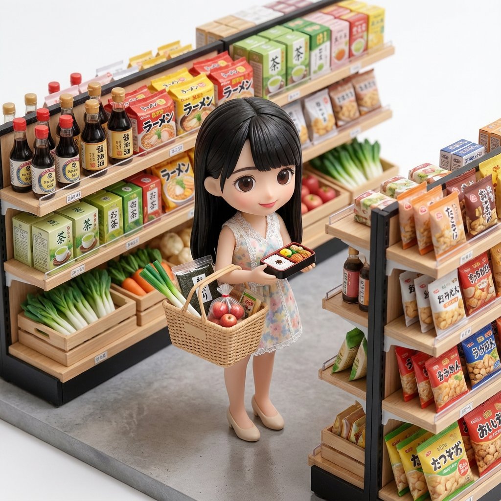 Game Asset - Isometric Miniature Figurine of a Character in a Japanese Flower Shop — output 1