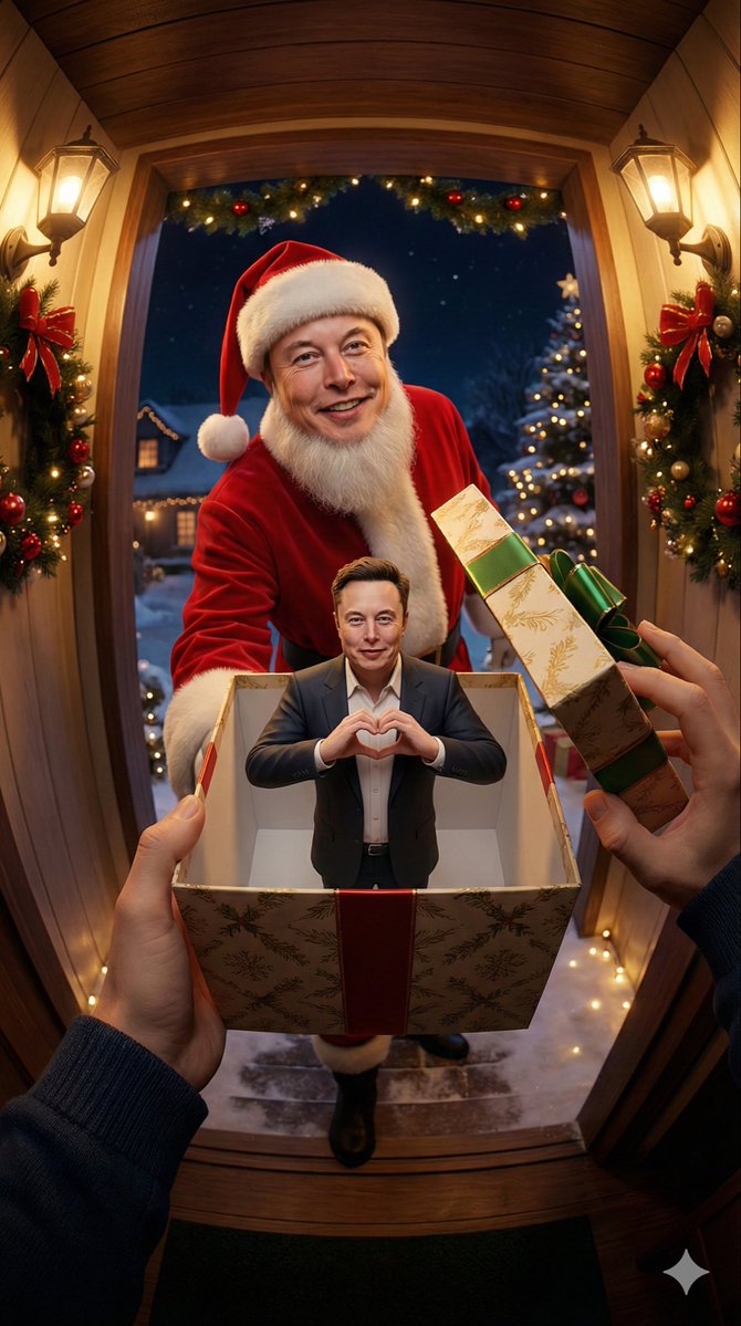 Product Marketing - Christmas Gift Delivery Scene with Personalized Character — output 1