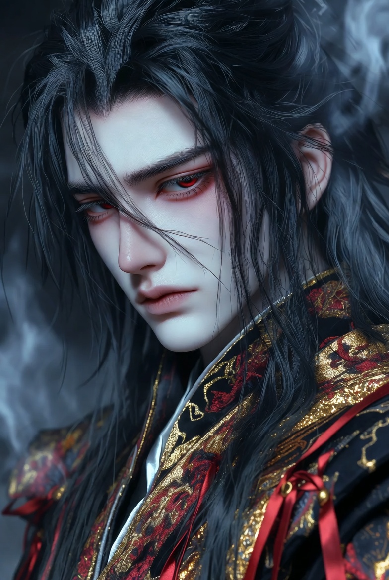 Comic / Storyboard - Detailed Cinematic Wuxia Scene Prompt: Dark Raven vs. Azure Frost — output 1