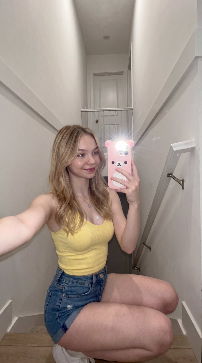 Profile / Avatar - Candid stairwell flash selfie — output 1