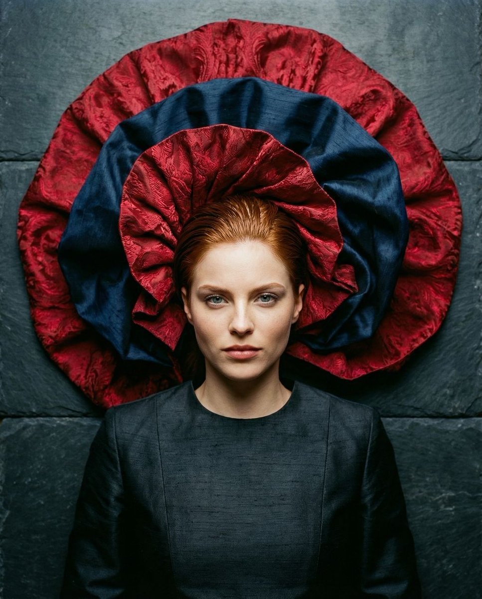 Product Marketing - Avant-Garde Top-Down Fabric Halo Portrait — output 1