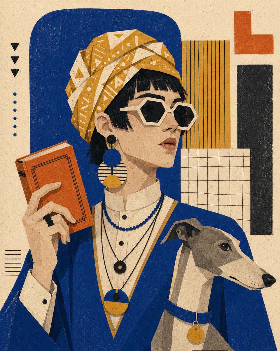 Product Marketing - Graphic Cut-Paper Editorial Portrait — output 1