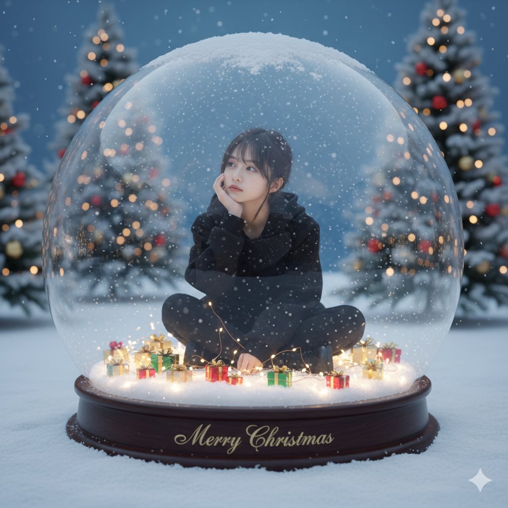 Snow Globe Christmas Scene Prompt — output 1