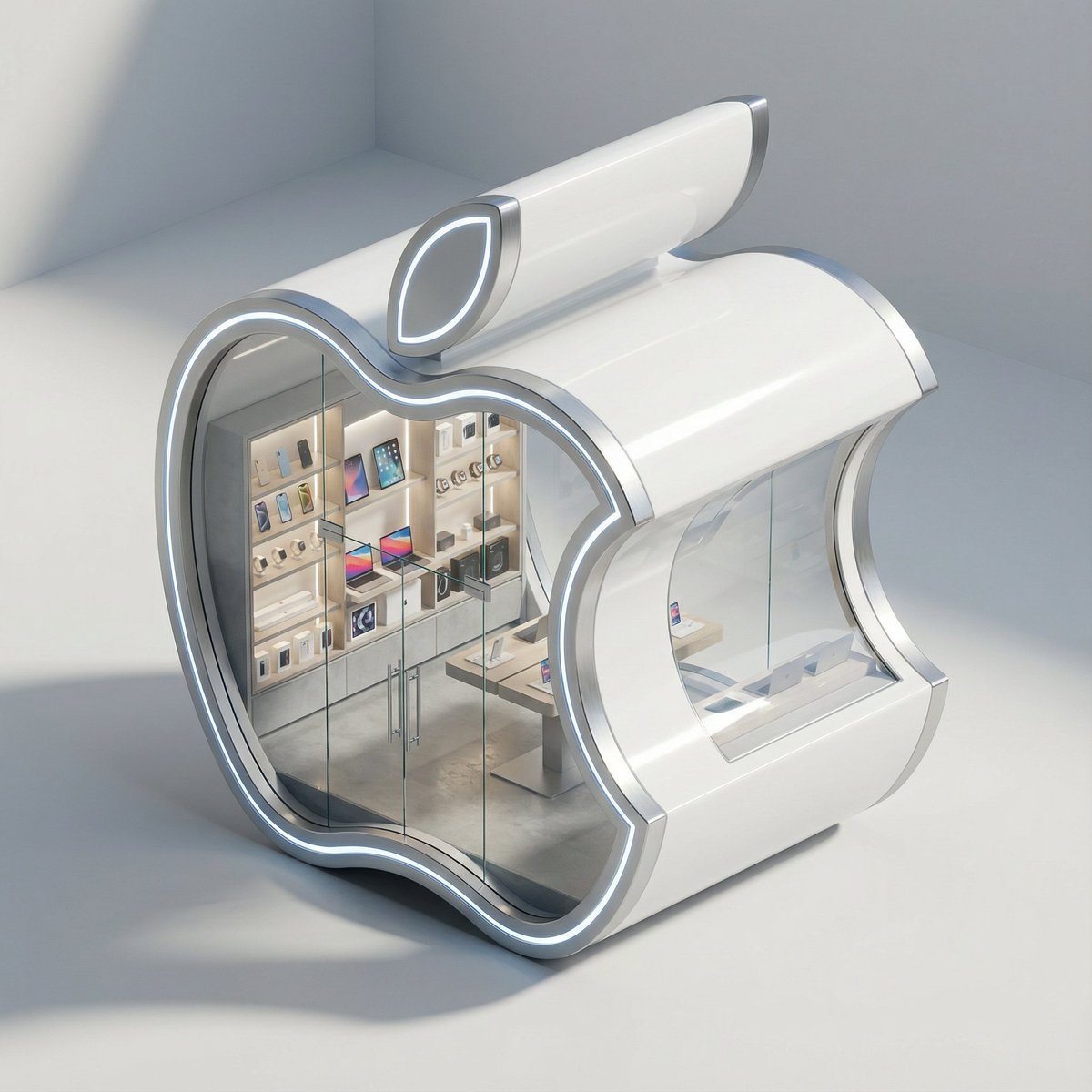 E-commerce Main Image - 3D Isometric Luxury Pop-Up Kiosk Render — output 1