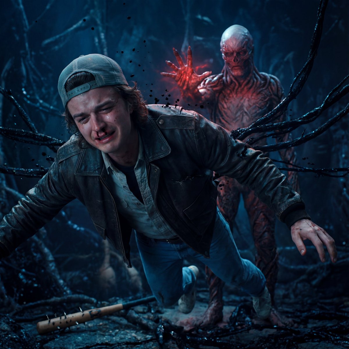 Comic / Storyboard - Stranger Things Cinematic Scene: Steve vs. Vecna — output 1