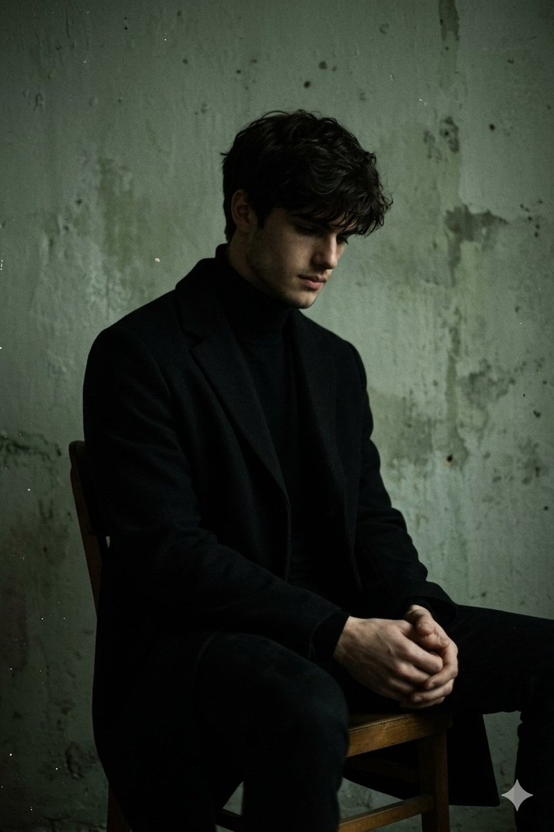 Profile / Avatar - Moody Low-Key Male Portrait — output 1