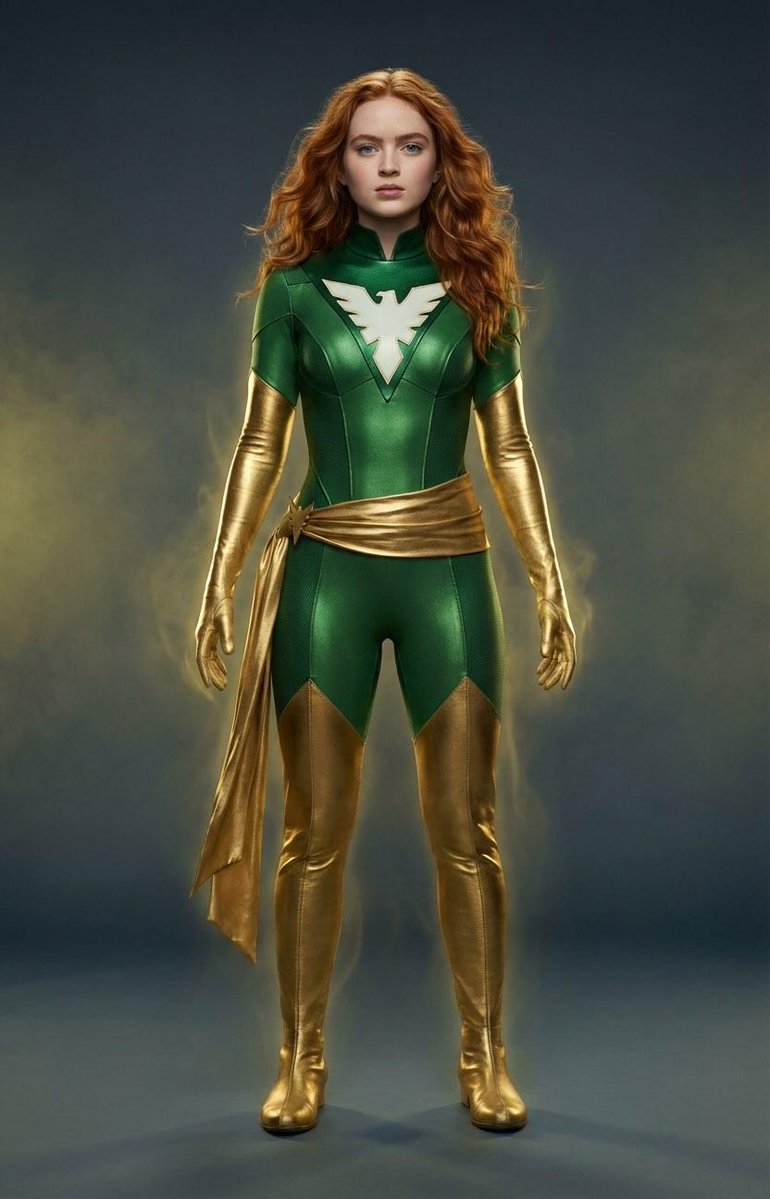 Game Asset - Cinematic Concept Art of Sadie Sink as Jean Grey — output 1