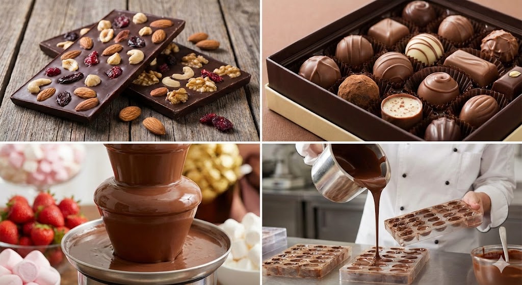 E-commerce Main Image - Gourmet Chocolate Collection 2x2 Grid — output 1