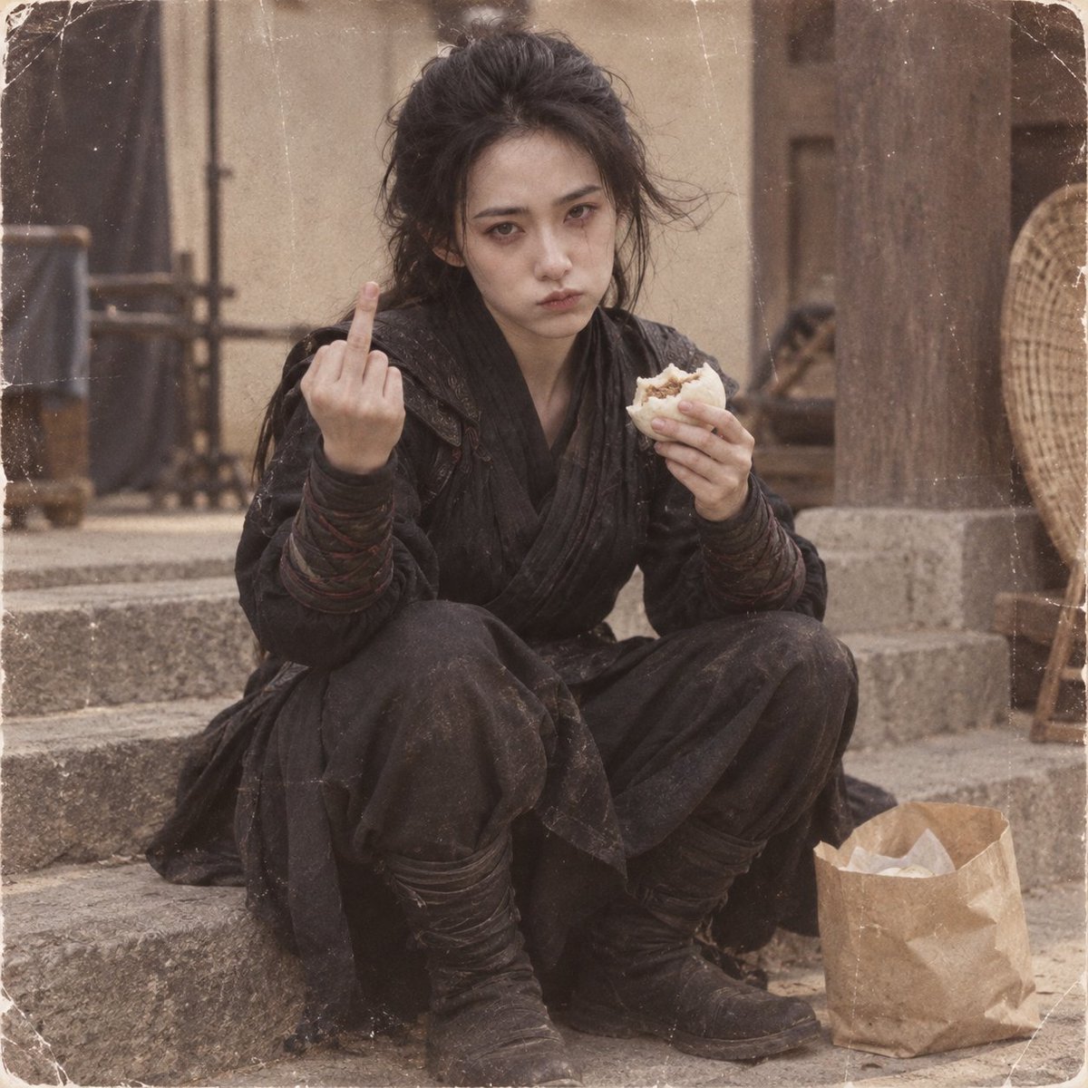 Comic / Storyboard - Retro Wuxia Behind-the-Scenes Still — output 1