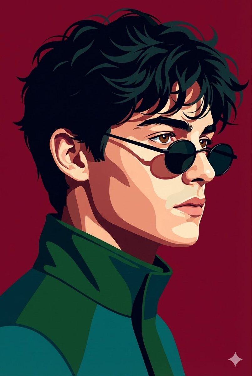 Profile / Avatar - Vectorized Profile Portrait with Textural Detail — output 1