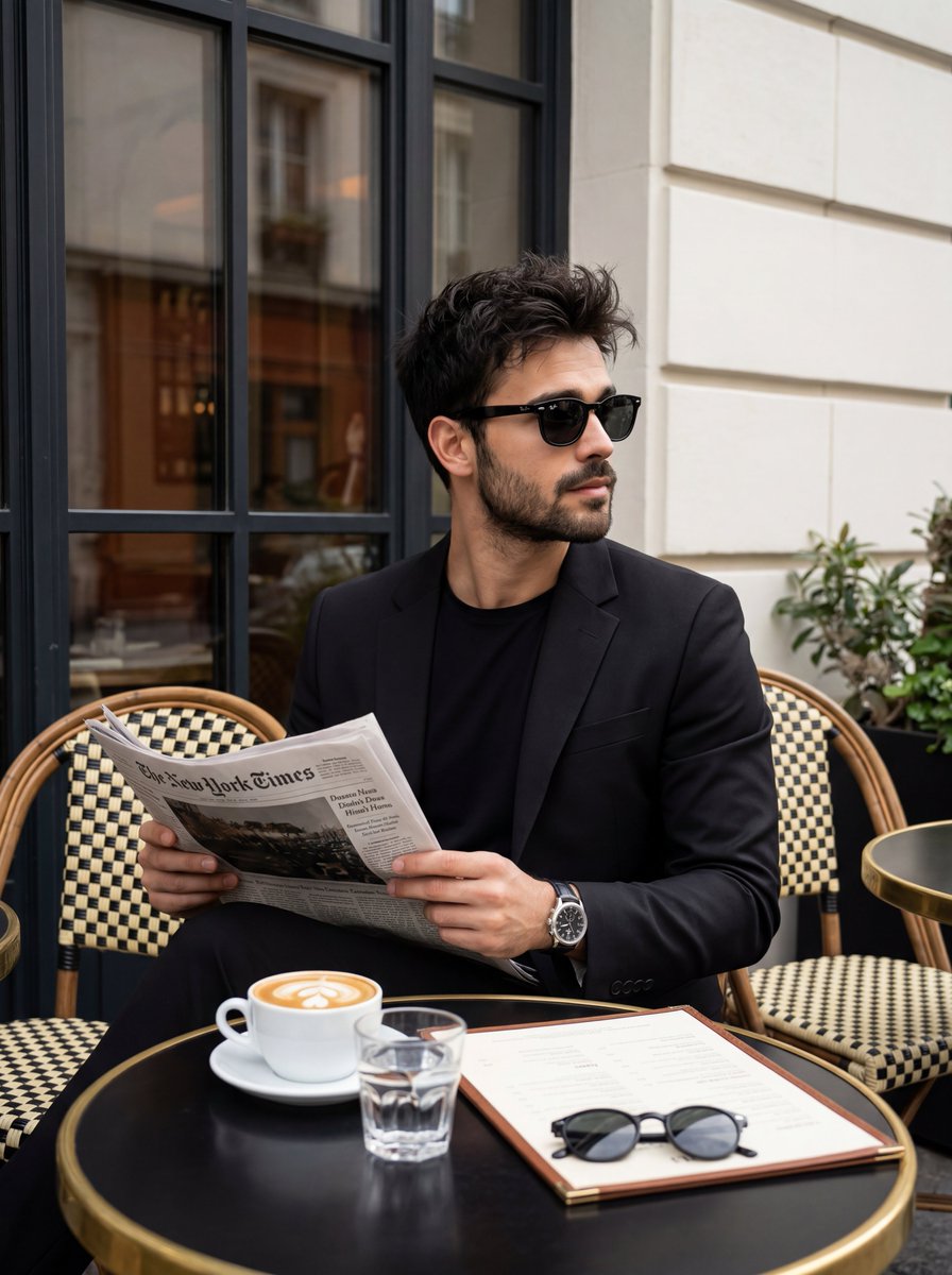 Product Marketing - Parisian Cafe Editorial Portrait — output 1