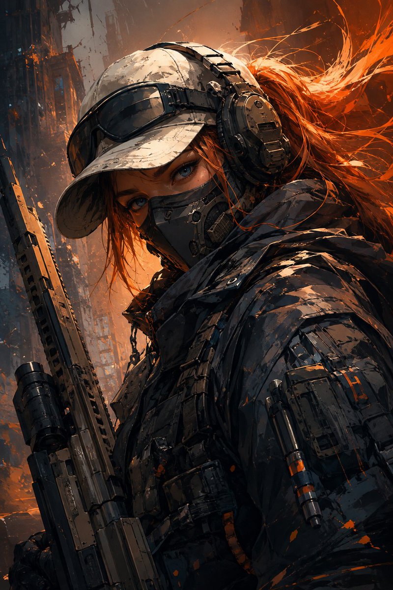 Game Asset - Futuristic Female Tactical Soldier Portrait — output 1