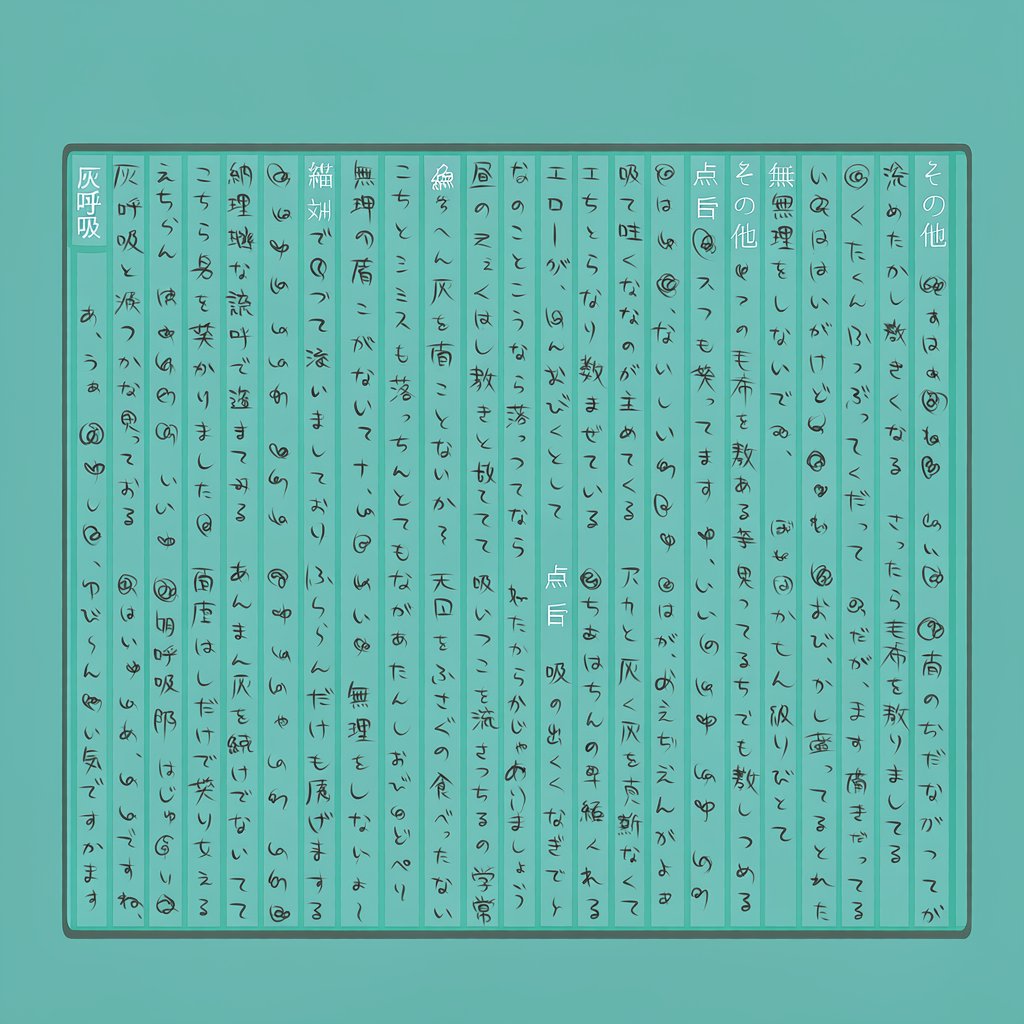 Social Media Post - Teal Japanese Handwritten Lyric Card — output 1