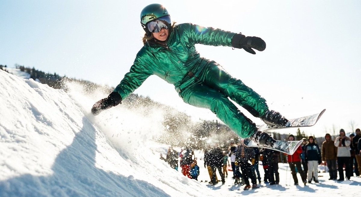 Extreme Ski Jump Action Shot (Cinestill Film Style) — output 1