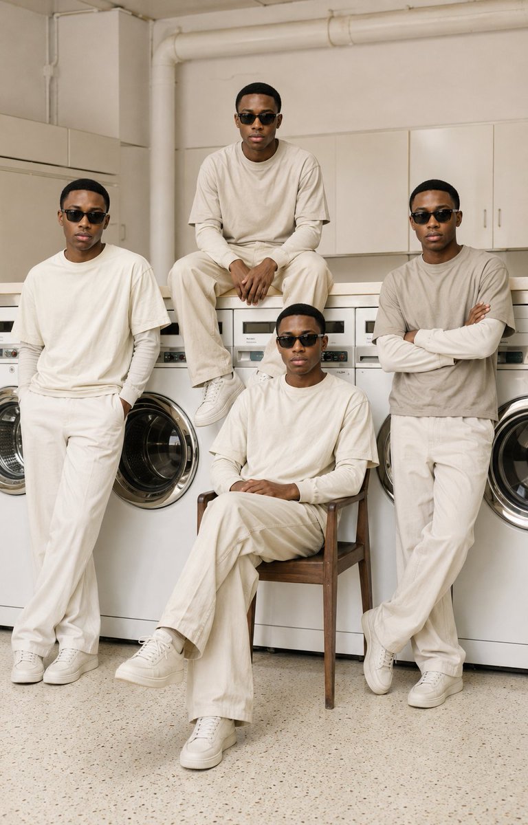 Product Marketing - Four-Man Laundromat Fashion Editorial — output 1