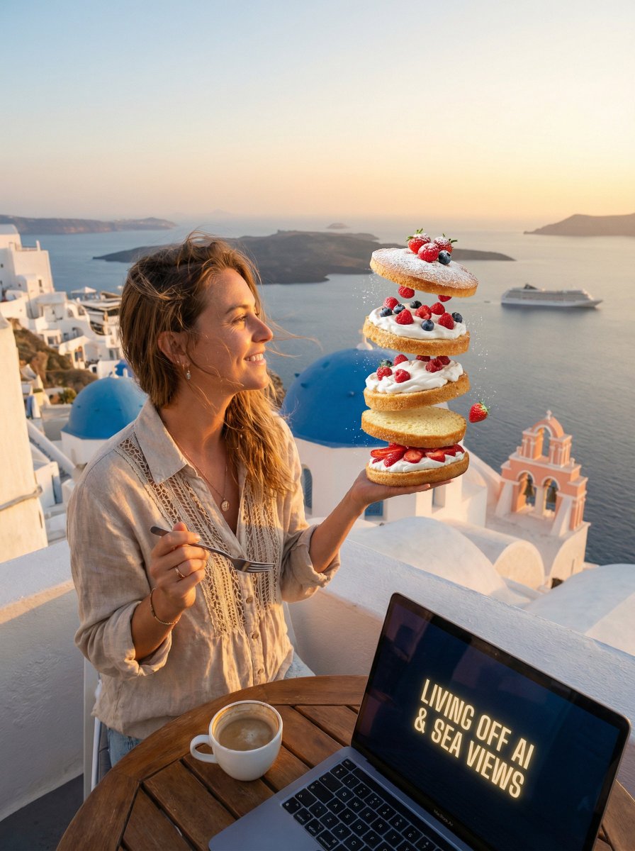 Dessert Nomad Dream: Cinematic Food and Travel Fusion — output 1