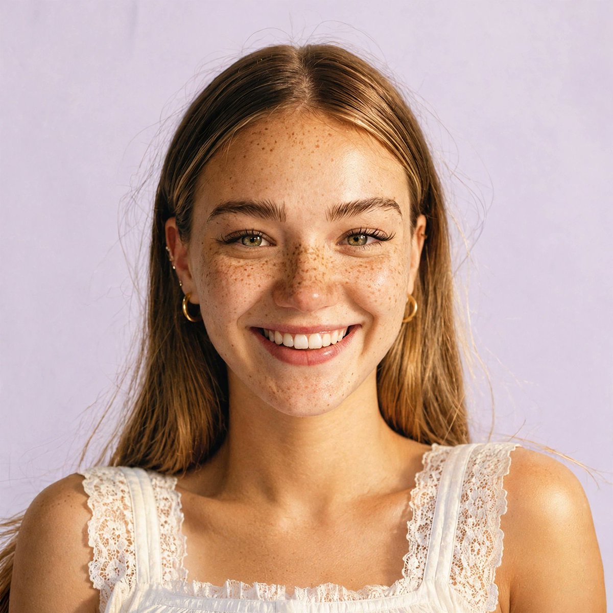 Profile / Avatar - Sunny Freckled Profile Portrait — output 1