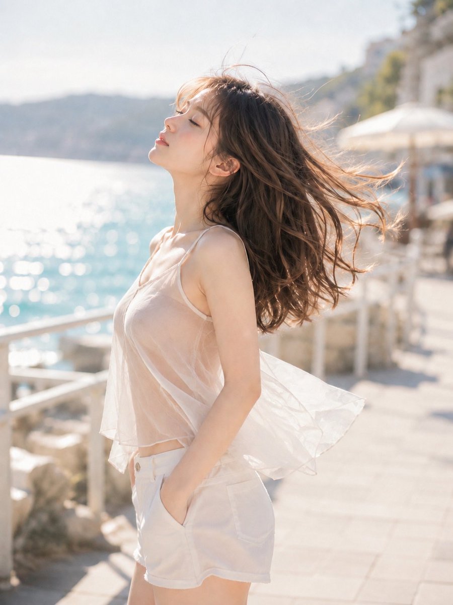 Social Media Post - Breezy Seaside Profile Portrait — output 1