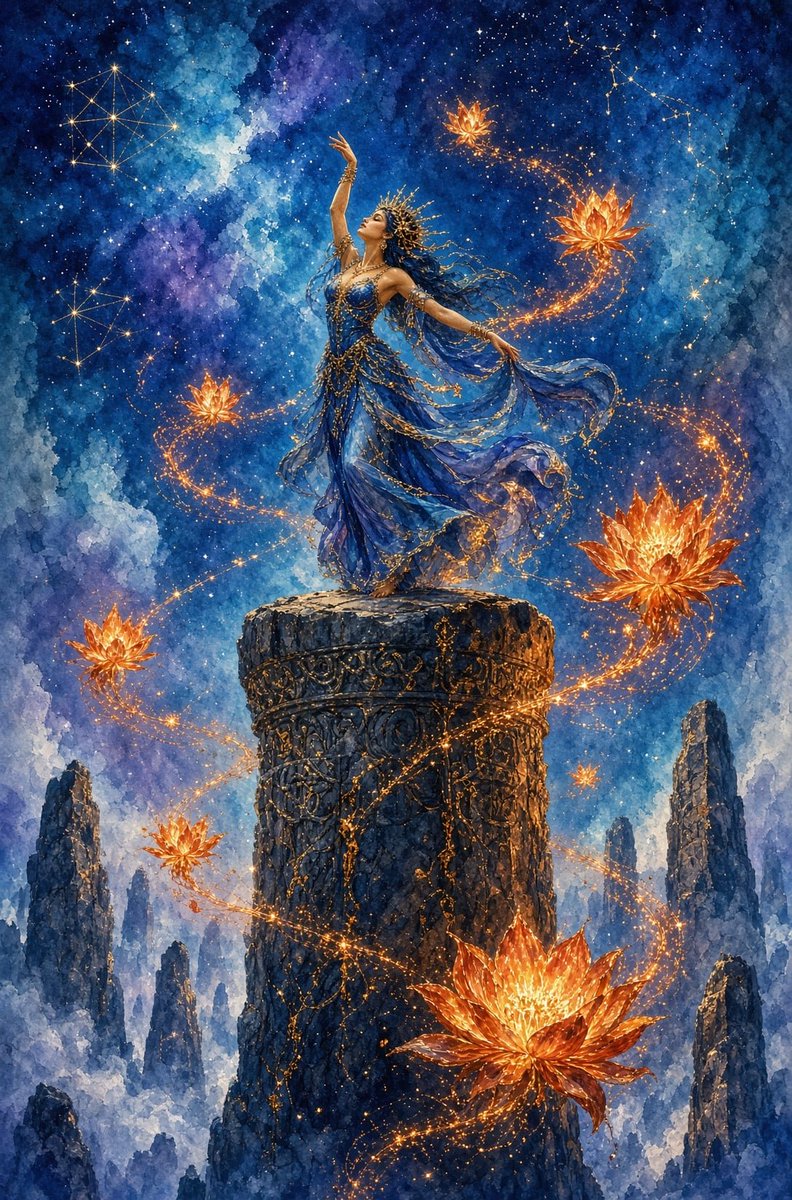 Comic / Storyboard - Celestial Goddess on Starry Pillar — output 1