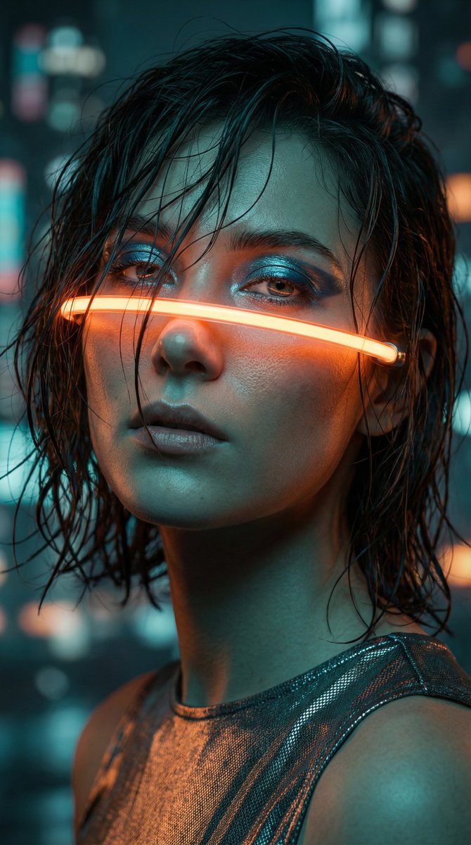 Cyberpunk High-Fashion Portrait Prompt — output 1