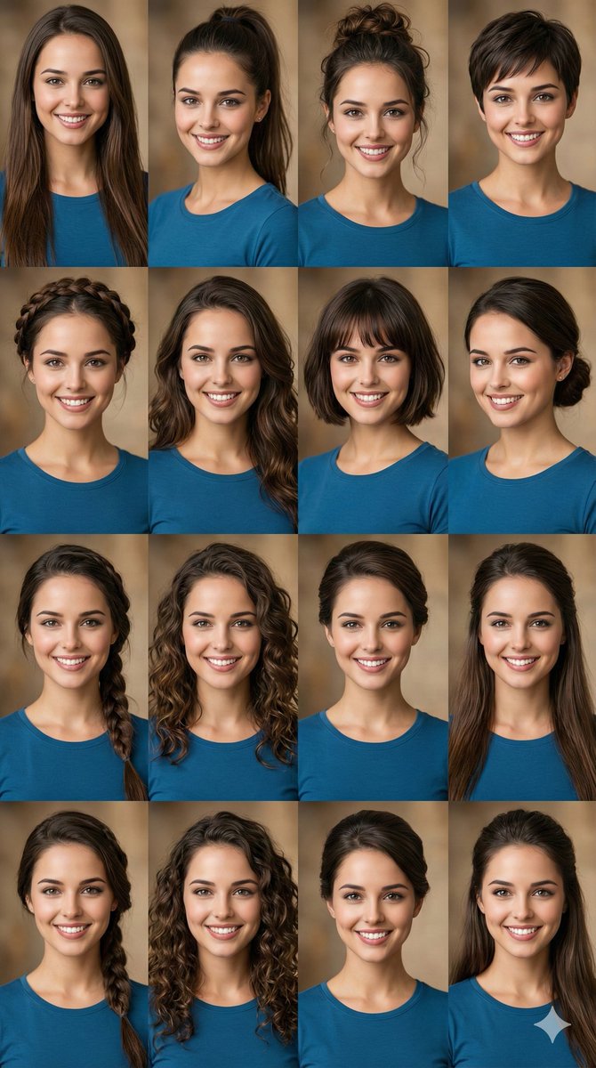 Social Media Post - Hairstyle Photo Collage Prompt — output 1