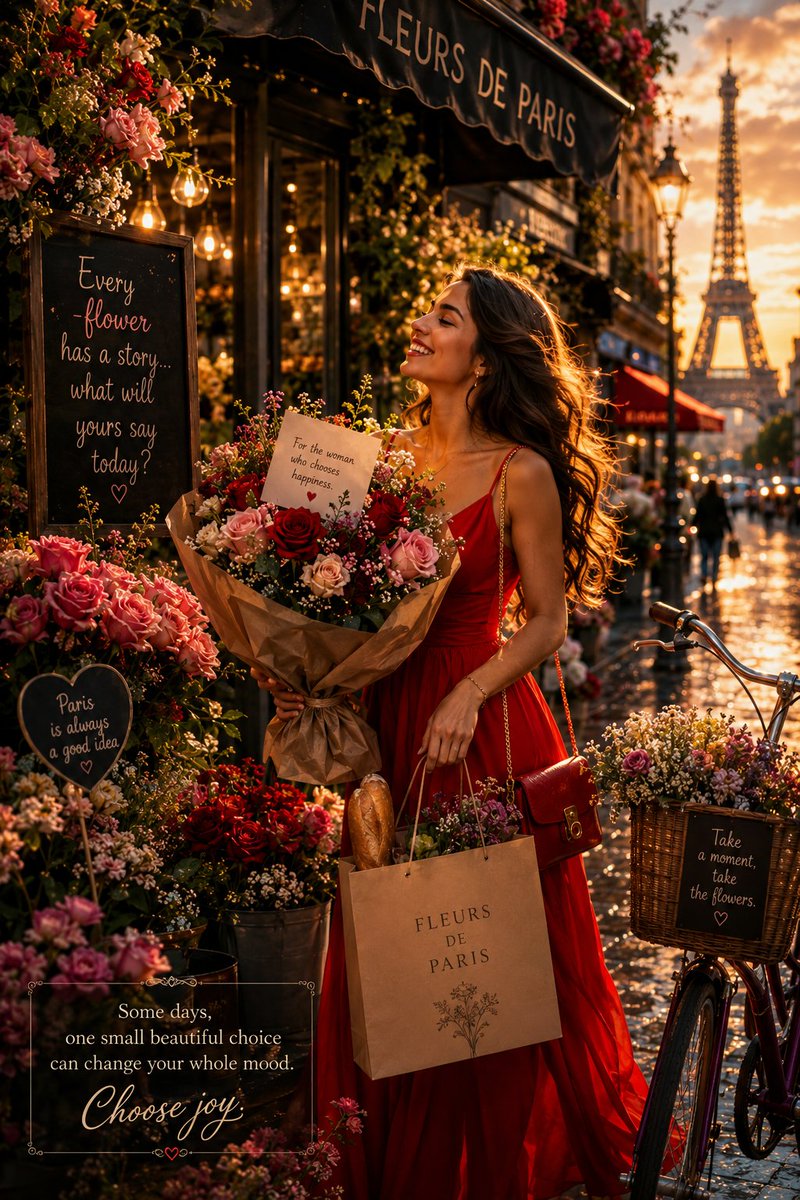 Social Media Post - Parisian Flower Shop Portrait — output 1